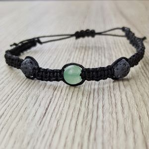 Aventurine 8mm Lava Bead Handmade Bracelet